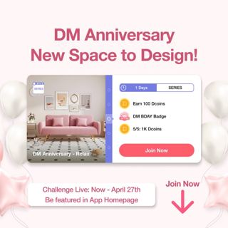  Calling all creative designers! A new series design game lives from now to April 27th, 2024. We can’t wait to see your amazing designs light up our app home page! Join now and publish your fantastic design! #decormattersdesign #living #series #dmanniversary