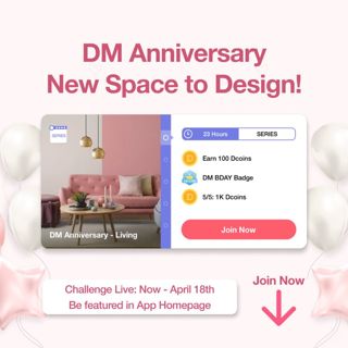  Calling all creative designers! A new series design game lives from now to April 18th, 2024. We can’t wait to see your amazing designs light up our app home page! Join now and publish your fantastic design! #decormattersdesign #living #series #dmanniversary