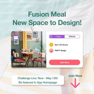 Calling all creative designers! A new special design game lives from now to May 12th, 2024. We can’t wait to see your amazing designs light up our app home page! Join now and publish your fantastic design! #decormattersdesign #dining #special