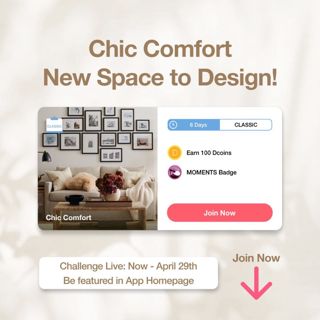  Calling all creative designers! A new classic design game lives from now to April 29th, 2024. We can’t wait to see your amazing designs light up our app home page! Join now and publish your fantastic design! #decormattersdesign #living #classic