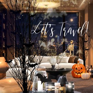 | Spooky Chic in NYC ! Enjoy Your Stay | #vacation #cityvibes #modernliving #urbanstyle #designgames #newyorkcity #travel #usa #letstravel #tistheboo 