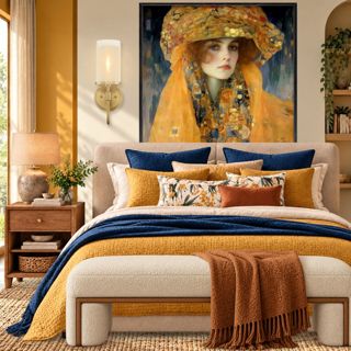 #limited #cozyretreat #warmcolors #texturedhome #relaxingvibes #designgames #goldenbotanical