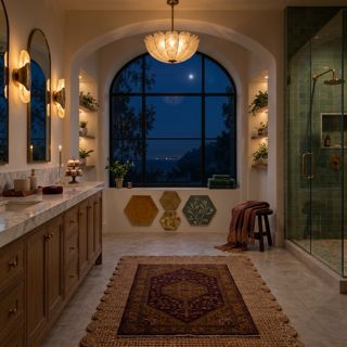 #aichallenge #coastalbliss #bathroom #sage #serene #challenge #aigenerated
