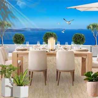 #vacation #vacationvibes #beachhouse #sunnydecor #designgames #santorinigreece