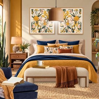 #limited #cozyretreat #warmcolors #texturedhome #relaxingvibes #designgames #goldenbotanical