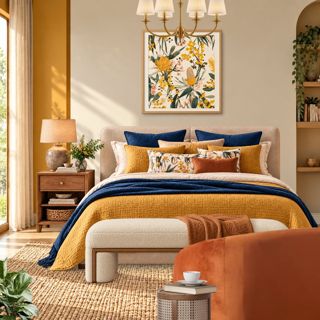 #limited #cozyretreat #warmcolors #texturedhome #relaxingvibes #designgames #goldenbotanical