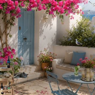 #vacation #vacationvibes #beachhouse #sunnydecor #designgames #santorinigreece