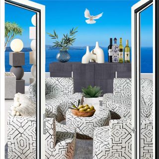 #vacation #vacationvibes #beachhouse #sunnydecor #designgames #santorinigreece